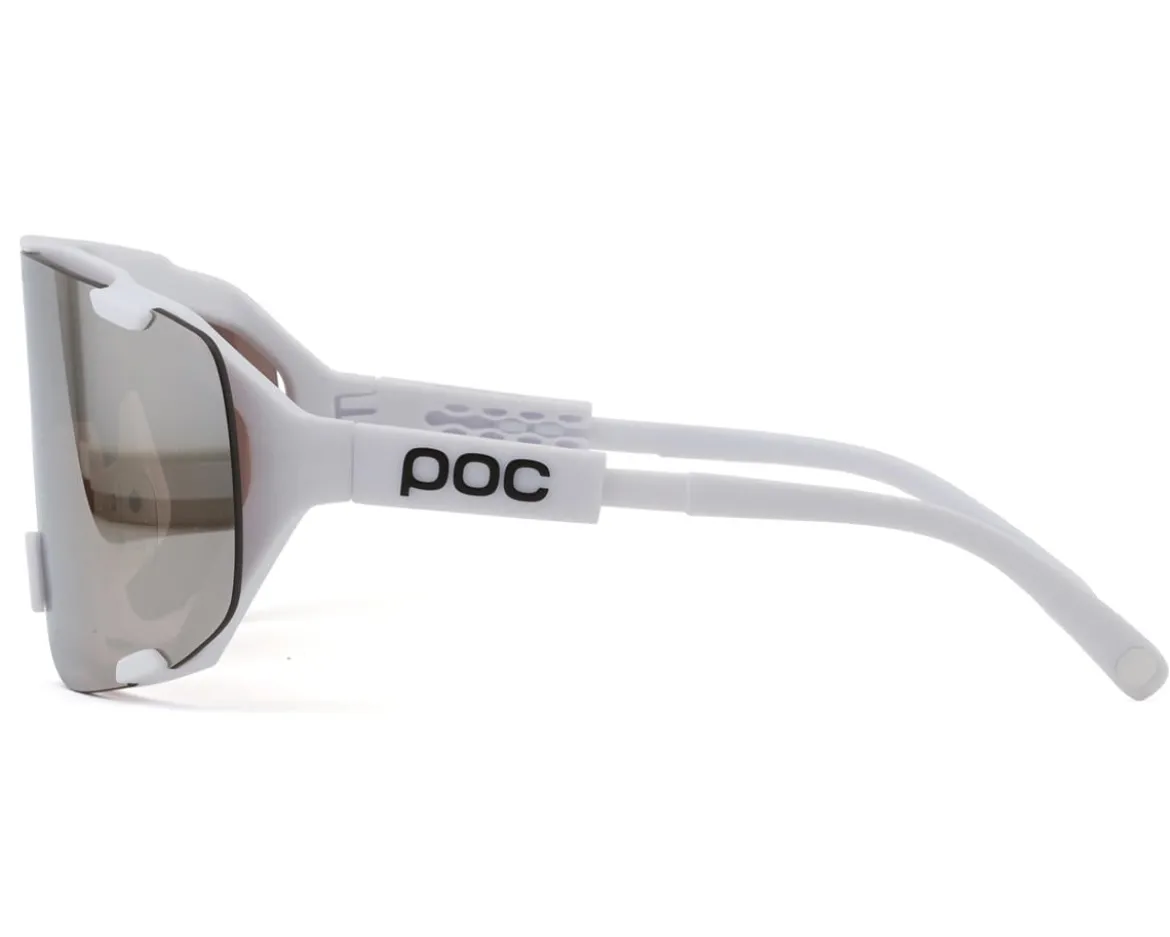 POC Devour Mid Sunglasses (Hydrogen White) (Sunny Silver/Clear) (Clarity Road)