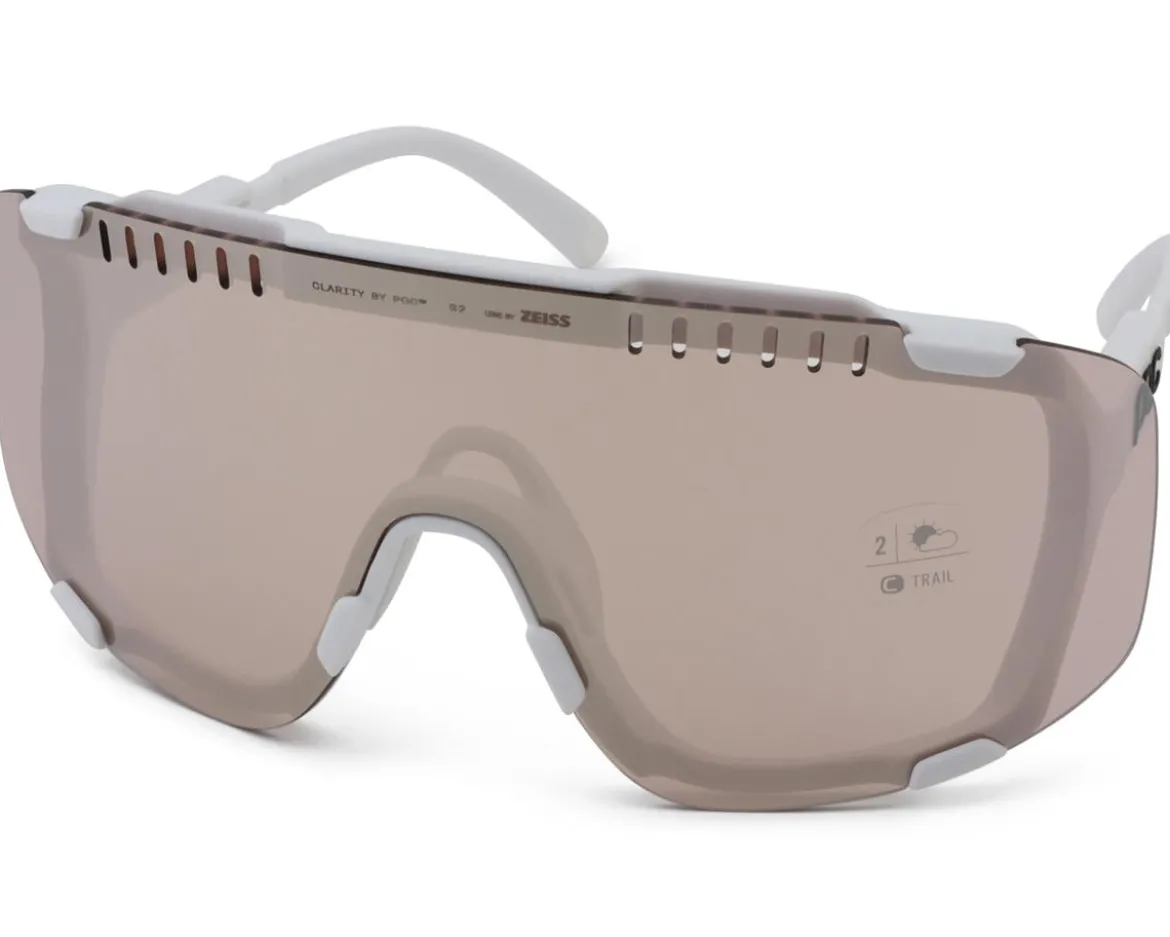 POC Devour Sunglasses (Hydrogen White) (Partly Sunny Silver/Clear) (Clarity Trail)