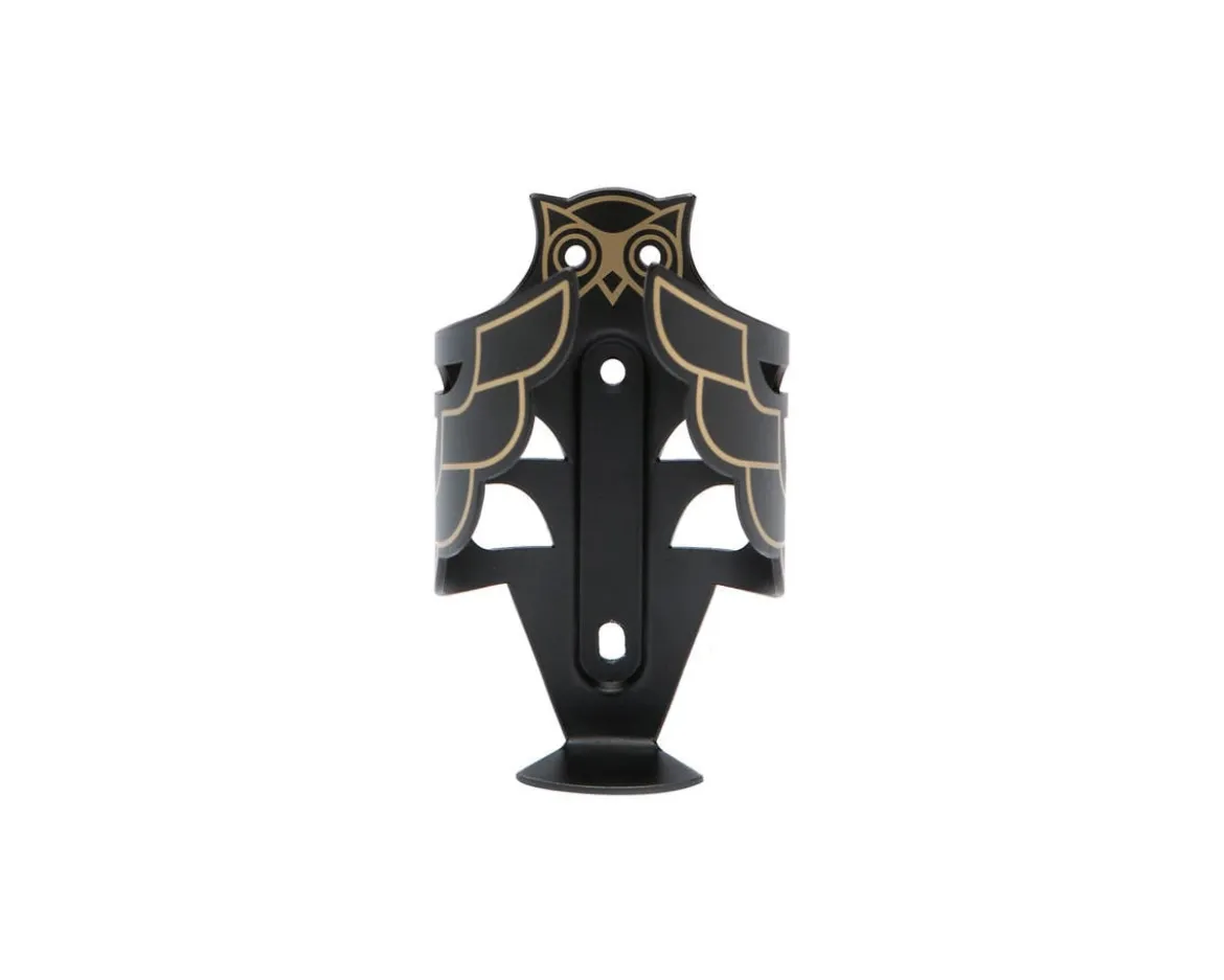 Portland Design Works Owl Water Bottle Cage (Black/Gold)