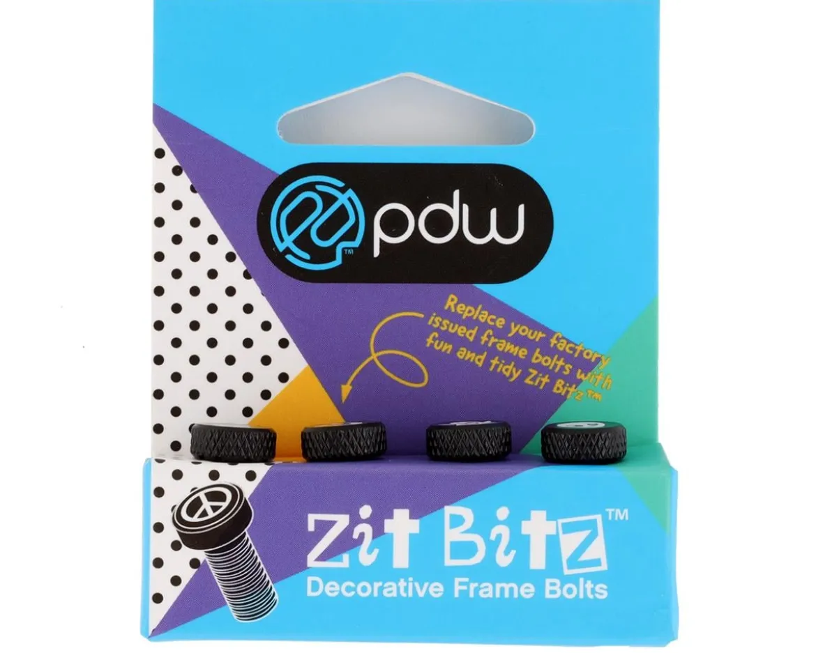Portland Design Works Zit Bitz Decorative Frame Bolts (Black) (Creatur) (4-Pack)