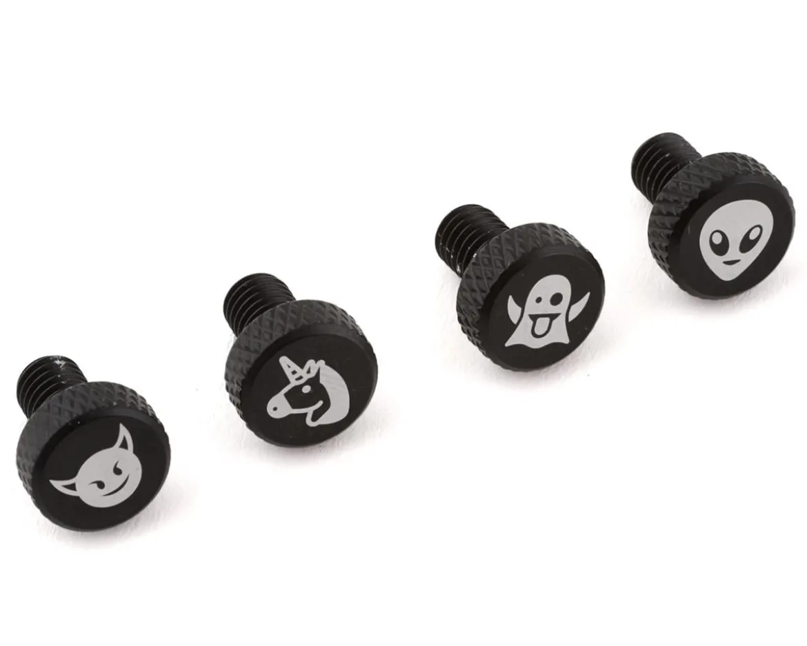 Portland Design Works Zit Bitz Decorative Frame Bolts (Black) (Creatur) (4-Pack)