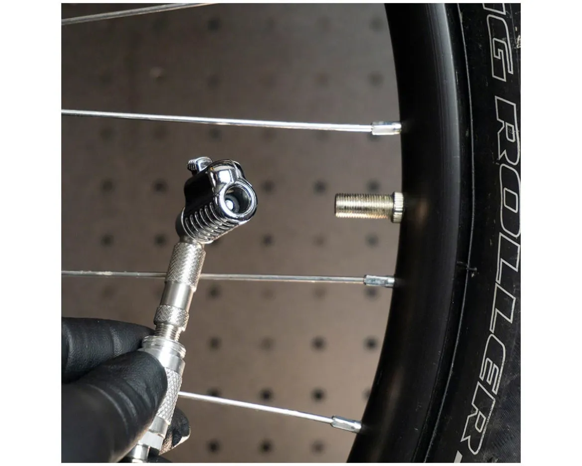 Prestacycle Pro Schrader Head (Silver)