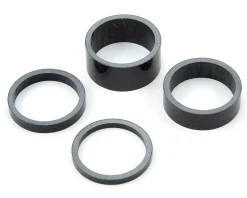 PRO 1-1/8" Carbon Headset Spacer Set (Black) (3, 5, 10, 20mm)