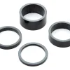 PRO 1-1/8" UD Carbon Headset Spacer Set (Black) (3, 5, 10, 15mm)