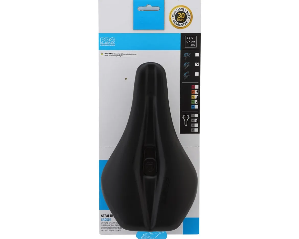 PRO Stealth Offroad Performance Saddle (Black) (INOX Stainless Steel) (142mm)