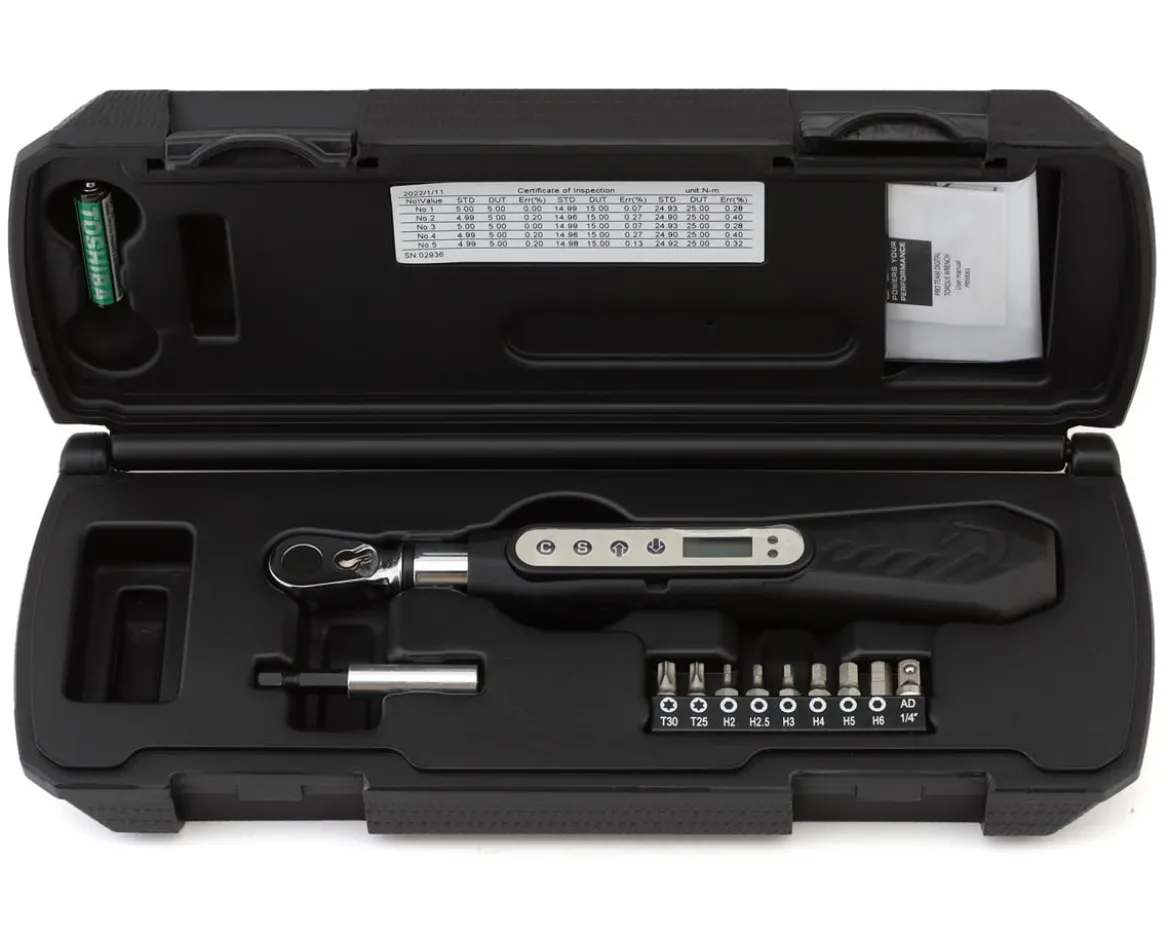 PRO Team Digital Torque Wrench (2-25Nm) (w/Bits)