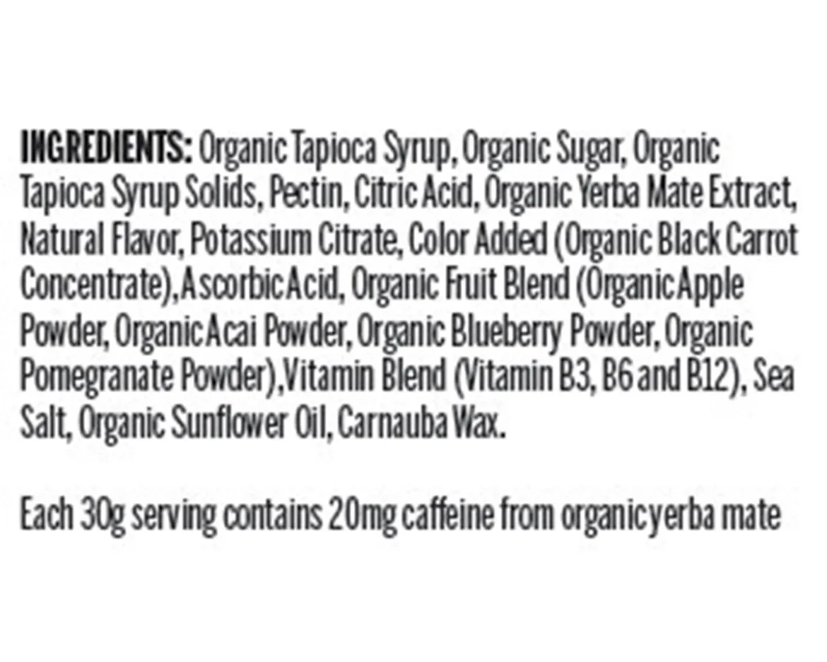 Probar Bolt Organic Energy Chews (Berry Blast w/ Caffeine) (12 | 2.1oz Packets)