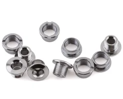 Problem Solvers Single Chainring Bolts (Silver) (Chromoly) (5 Pack)