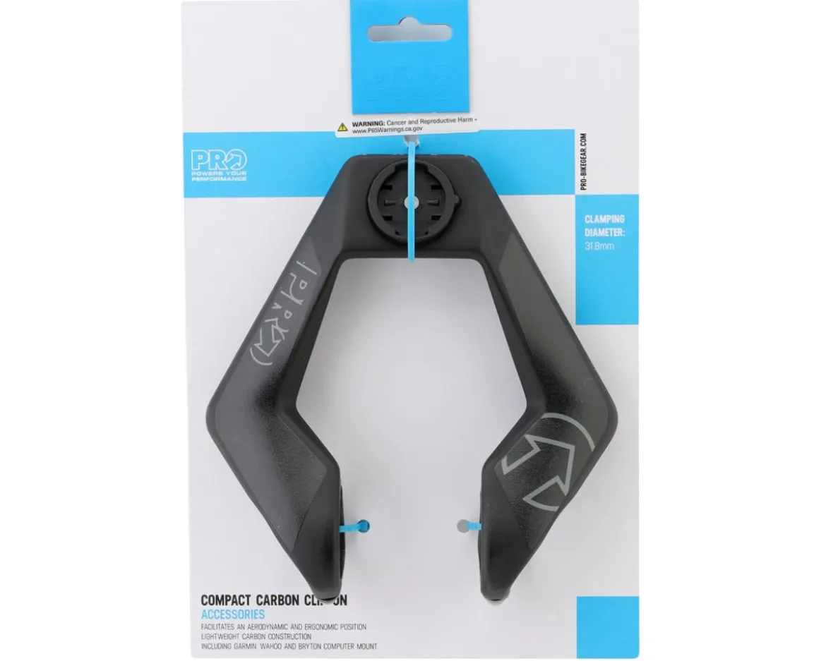 PRO Compact Carbon Clip-on Mini Aero Bar (w/Computer Mount) (31.8)