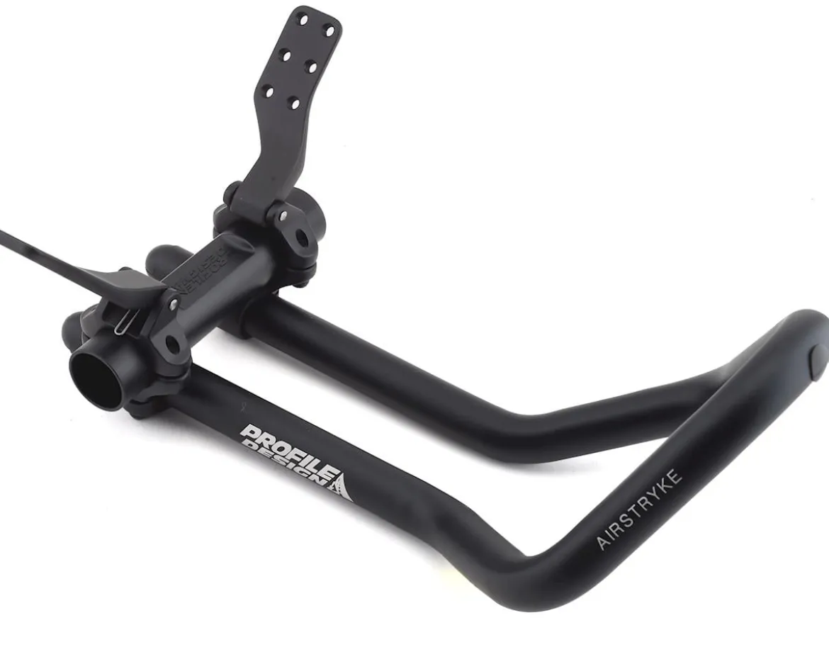 Profile Design Airstryke II Aluminum Aerobar (Black) (Ergo Armrests, L2 Flip-Up Bracket)