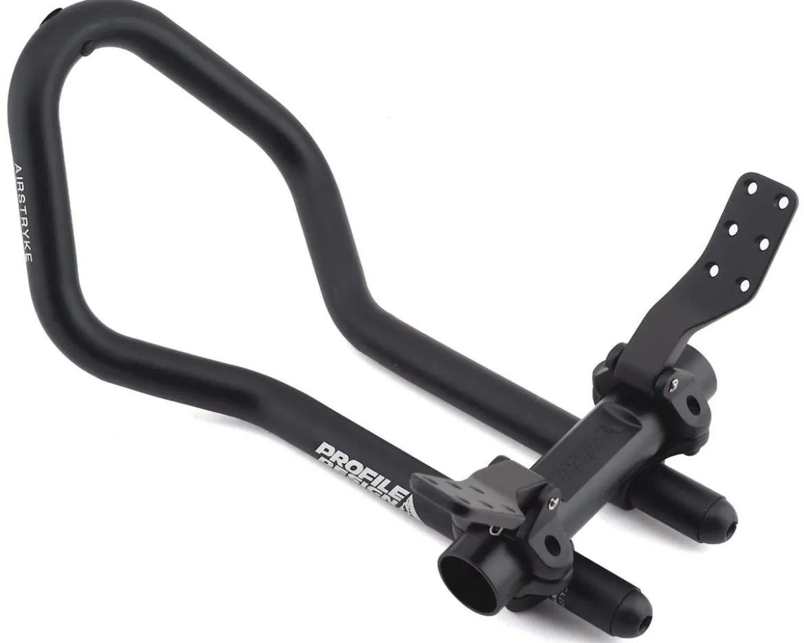 Profile Design Airstryke II Aluminum Aerobar (Black) (Ergo Armrests, L2 Flip-Up Bracket)