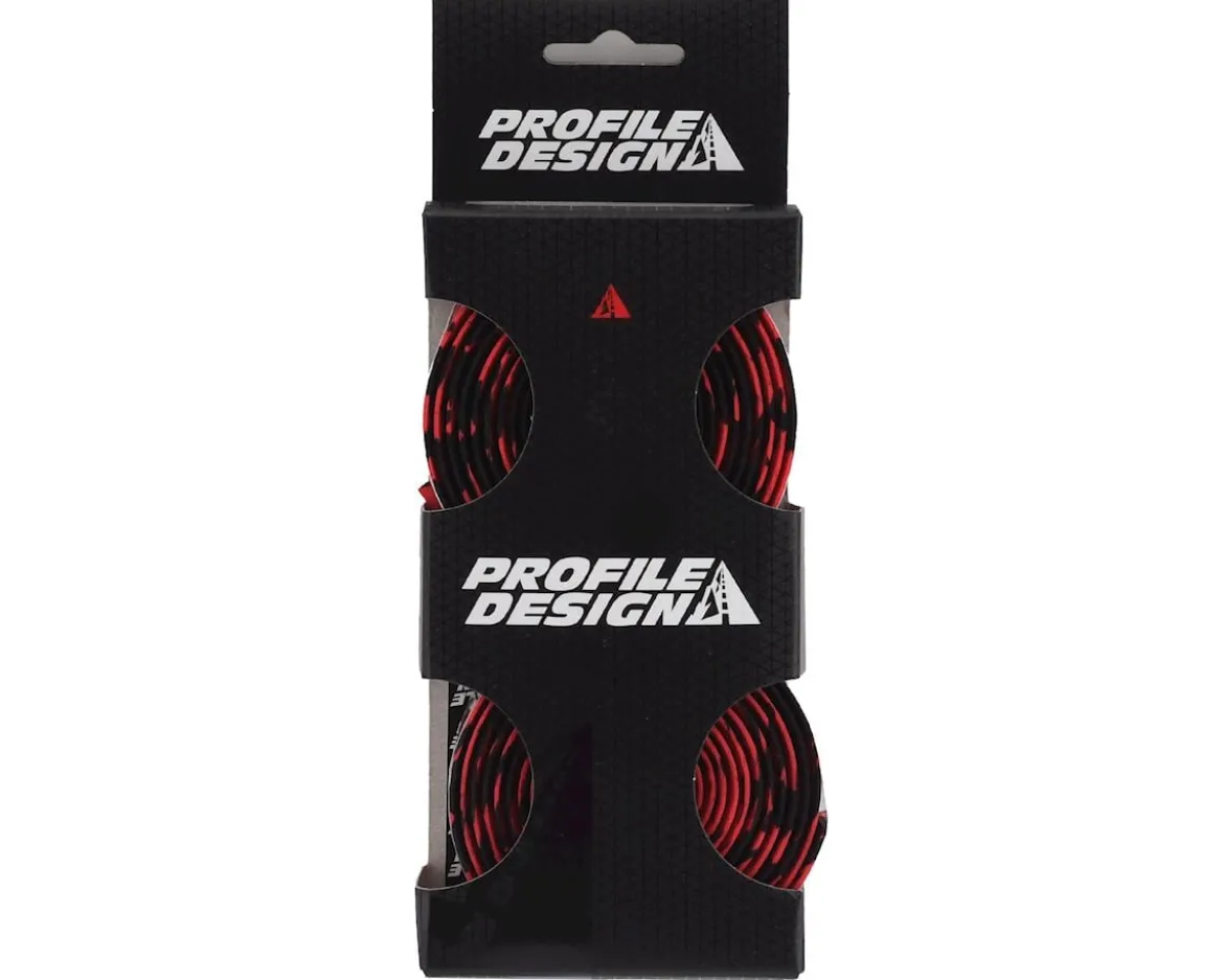 Profile Design Cork Handlebar Tape (Black/Red Splash)