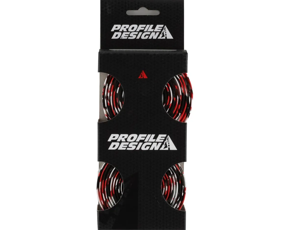 Profile Design Cork Handlebar Tape (Black/Red/White Splash)