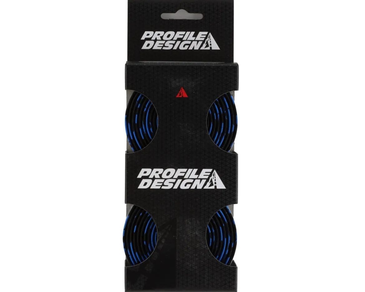 Profile Design Cork Wrap Handlebar Tape (Black/Blue Splash)