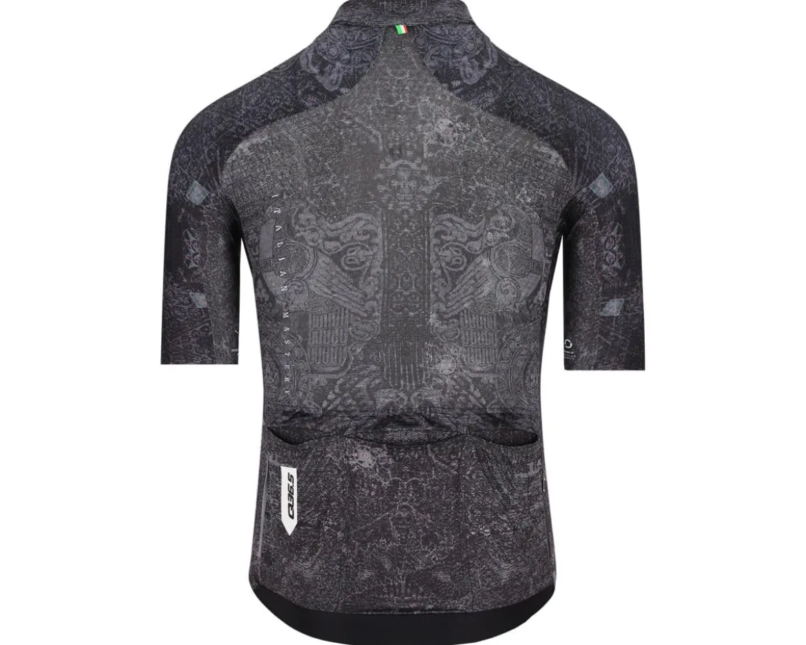 Q36.5 Gregarius Pro Damask Short Sleeve Jersey (Black) (S)