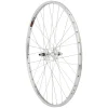 Quality Wheels CR-18 Track Rear Wheel (27") (10 x 1 x 120mm) (Rim Brake) (Fixed/Freewheel) (Polished/Silver) (Clincher)