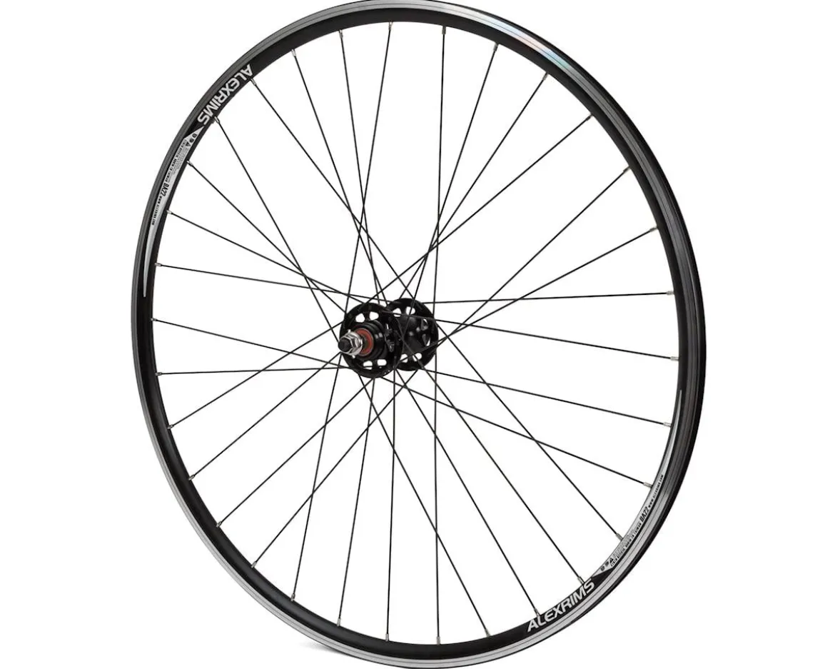 Quality Wheels Track Double Wall Rear Wheel (Black) (Freewheel) (10 x 120mm) (700c) (Flip-Flop Hub)