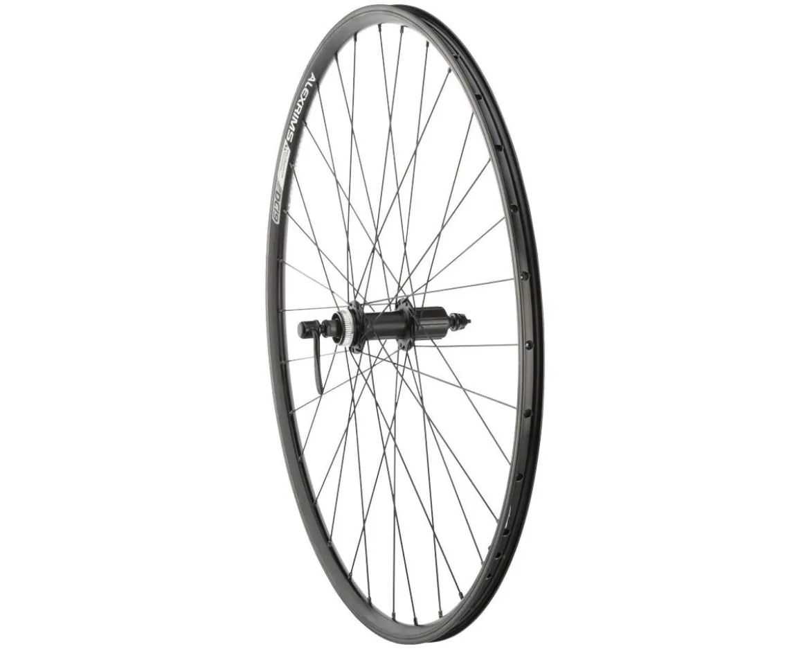 Quality Wheels Value Double Wall Series Disc/Rim Rear Wheel (Black) (Shimano HG) (QR x 135mm) (700c) (Centerlock)
