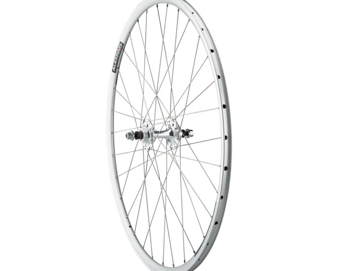 Quality Wheels Value Double Wall Series Track Rear Wheel (Silver) (Freewheel) (10 x 120mm) (700c) (Sealed) (Flip-Flop Hub)