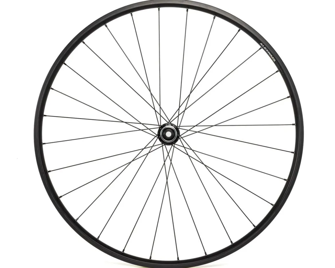 Quality Wheels Value Double Wall Disc/Rim Brake Front Wheel (Black) (12 x 100mm) (700c) (Centerlock) (Tubeless)