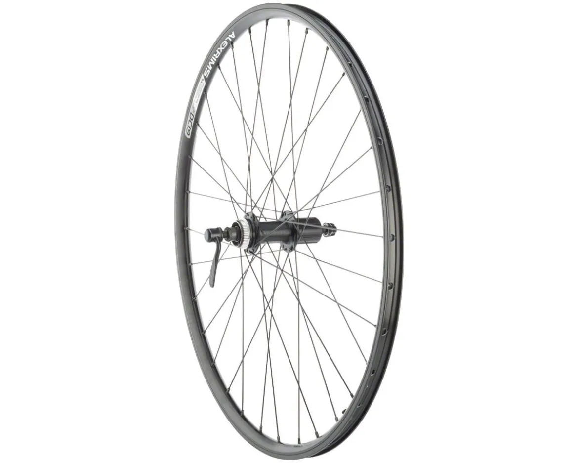 Quality Wheels Value Double Wall Series Rim/Disc Rear Wheel (Black) (Shimano HG) (QR x 135mm) (26") (Centerlock/Rim Brake) (Tubeless)