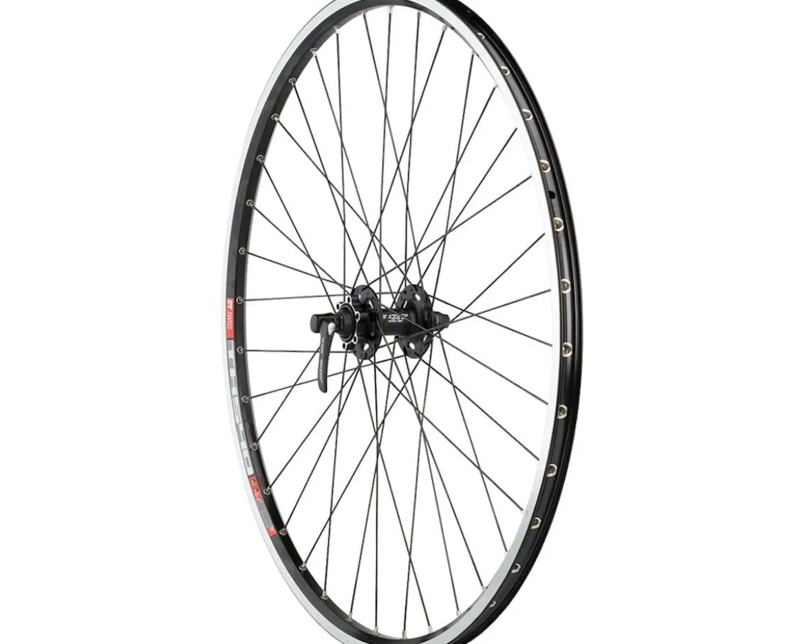 Quality Wheels XT/TK540 Rim/Disc Front Wheel (Black) (QR x 100mm) (700c) (6-Bolt)
