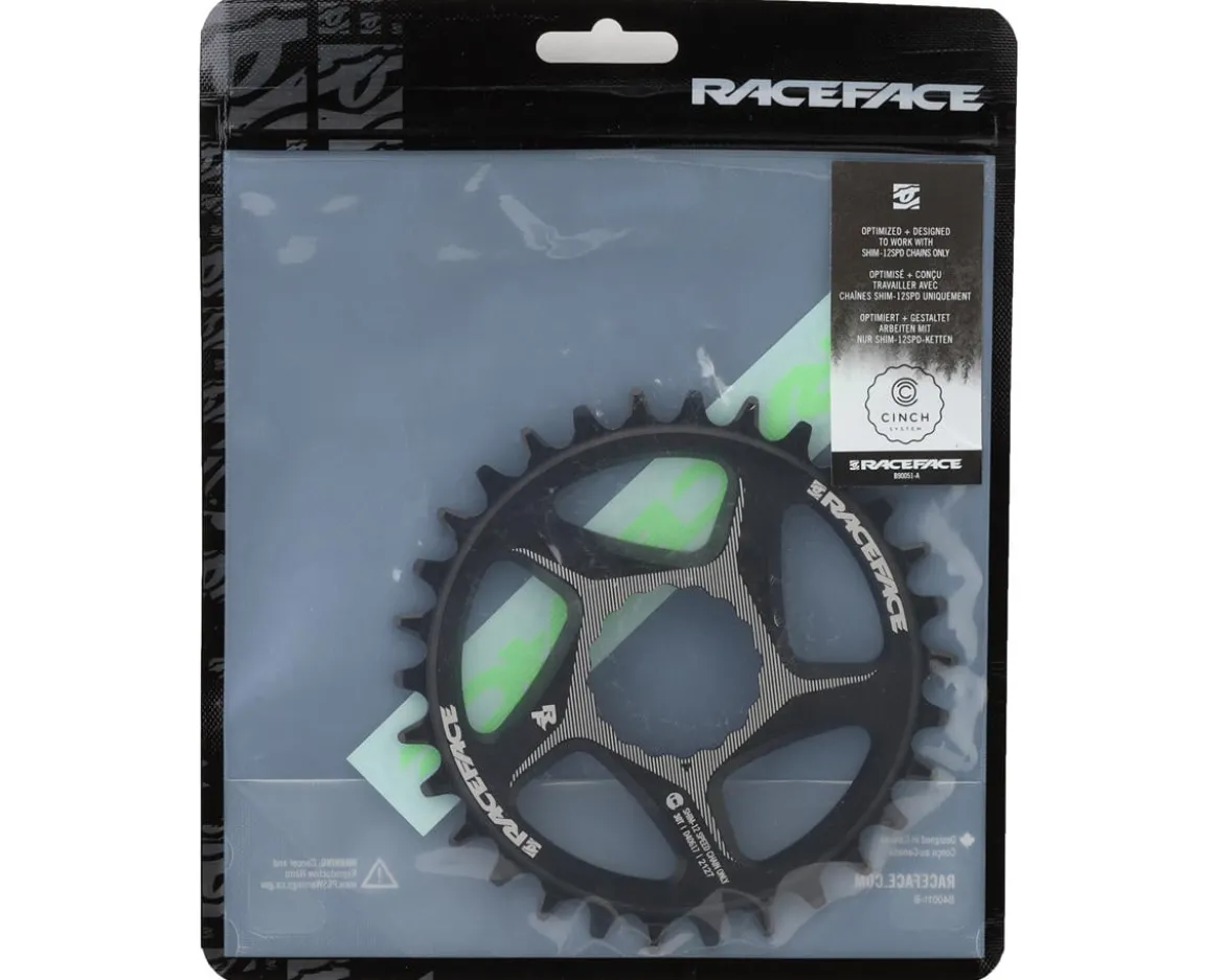 Race Face Narrow-Wide Cinch Direct Mount Chainring (Black) (Shimano 12 Speed) (Single) (30T) (Aluminum) (3mm Offset/Boost)