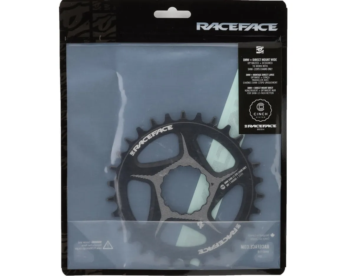 Race Face Narrow-Wide Cinch Direct Mount Chainring (Black) (Shimano 12 Speed) (Single) (30T) (Aluminum) (0mm Offset/SuperBoost)