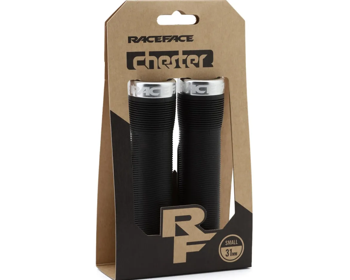Race Face Chester Lock-On Grips (Black/Silver) (31mm)