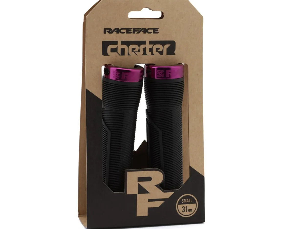Race Face Chester Lock-On Grips (Black/Purple) (31mm)