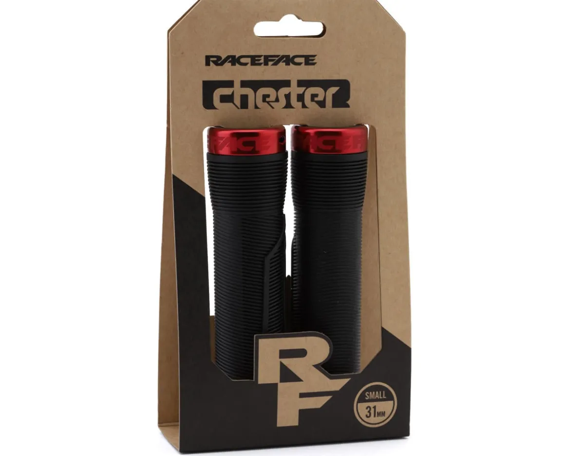 Race Face Chester Lock-On Grips (Black/Red) (31mm)