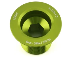 Race Face CINCH Crank Bolt w/ Washer (Gloss Green) (NDS) (M18)