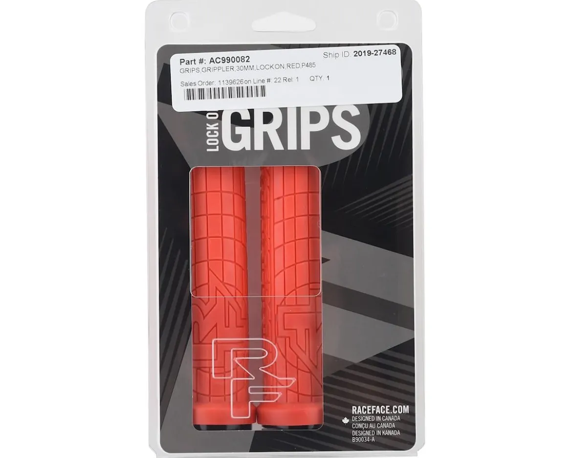 Race Face Grippler Lock-On Grips (Red) (30mm)