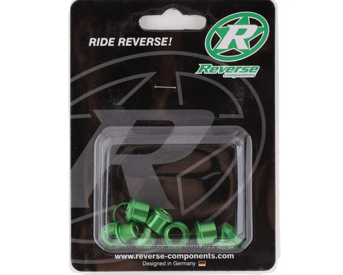 Reverse Components Chainring Bolt Set (Green) (4 Pack)