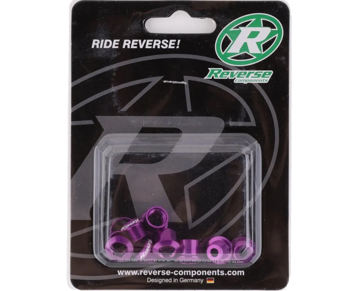 Reverse Components Chainring Bolt Set (Purple) (4 Pack)