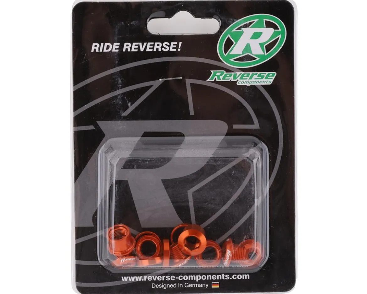 Reverse Components Chainring Bolt Set (Orange) (4 Pack)