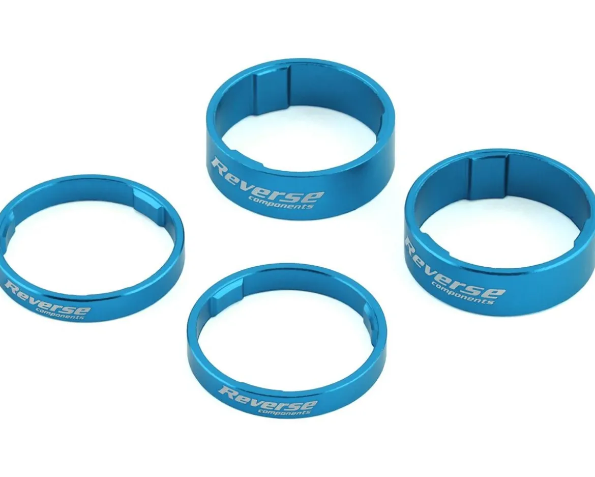 Reverse Components Ultralight Headset Spacer Set (Light Blue) (4)