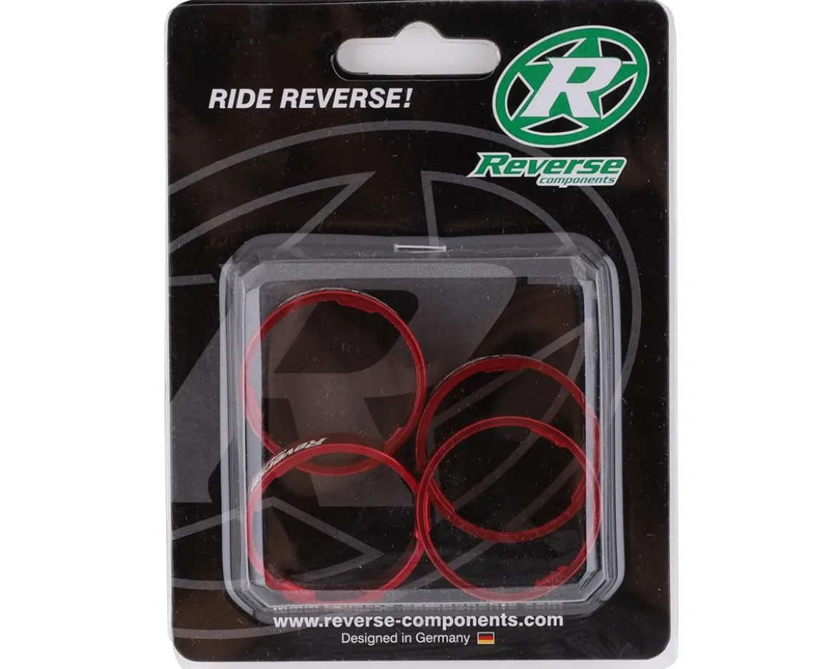 Reverse Components Ultralight Headset Spacer Set (Red) (4)