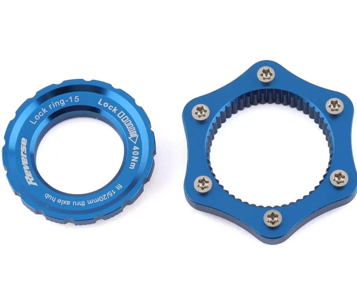 Reverse Components Centerlock to 6-Bolt Rotor Adapter (Blue)