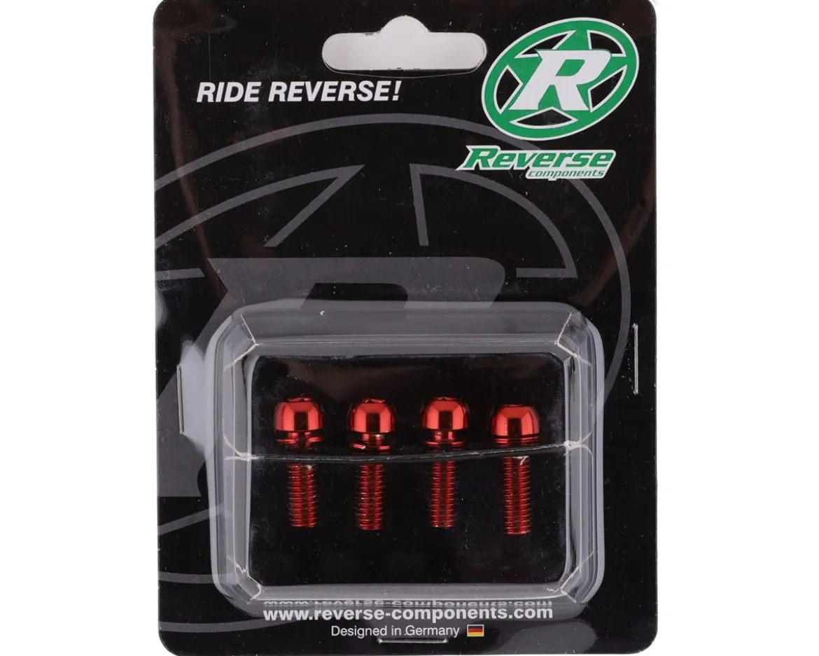 Reverse Components Disc Brake Caliper Bolts (Red) (M6 x 18) (4)