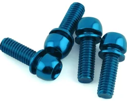 Reverse Components Disc Brake Caliper Bolts (Blue) (M6 x 18) (4)