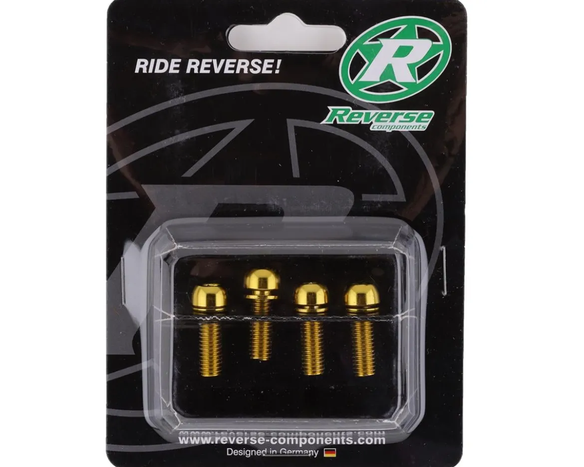 Reverse Components Disc Brake Caliper Bolts (Gold) (M6 x 18) (4)