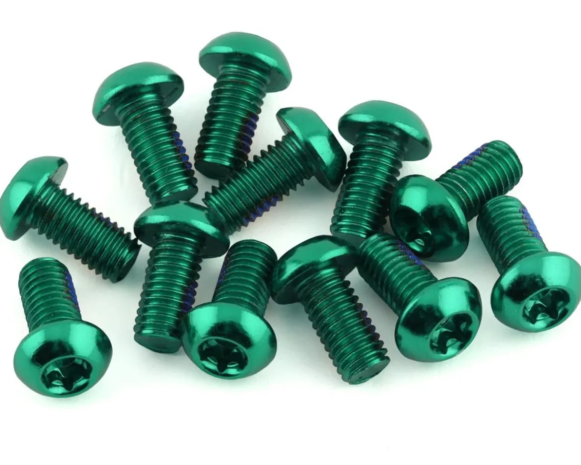 Reverse Components Disc Rotor Bolts (Green) (M5 x 10) (12)