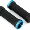 Reverse Components Youngstar Lock-On Grips (Black/Light Blue)