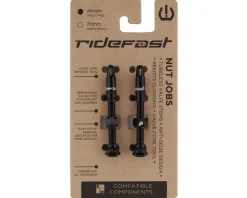 RideFast Nut Jobs Tubeless Presta Valves (Black) (46mm)