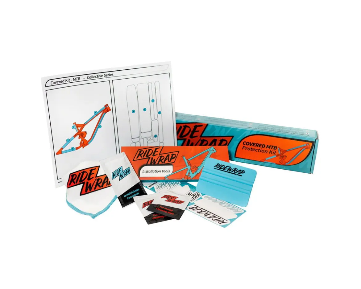 RideWrap Covered Mountain Bike Frame Protection Kits (Dual Suspension) (Gloss)