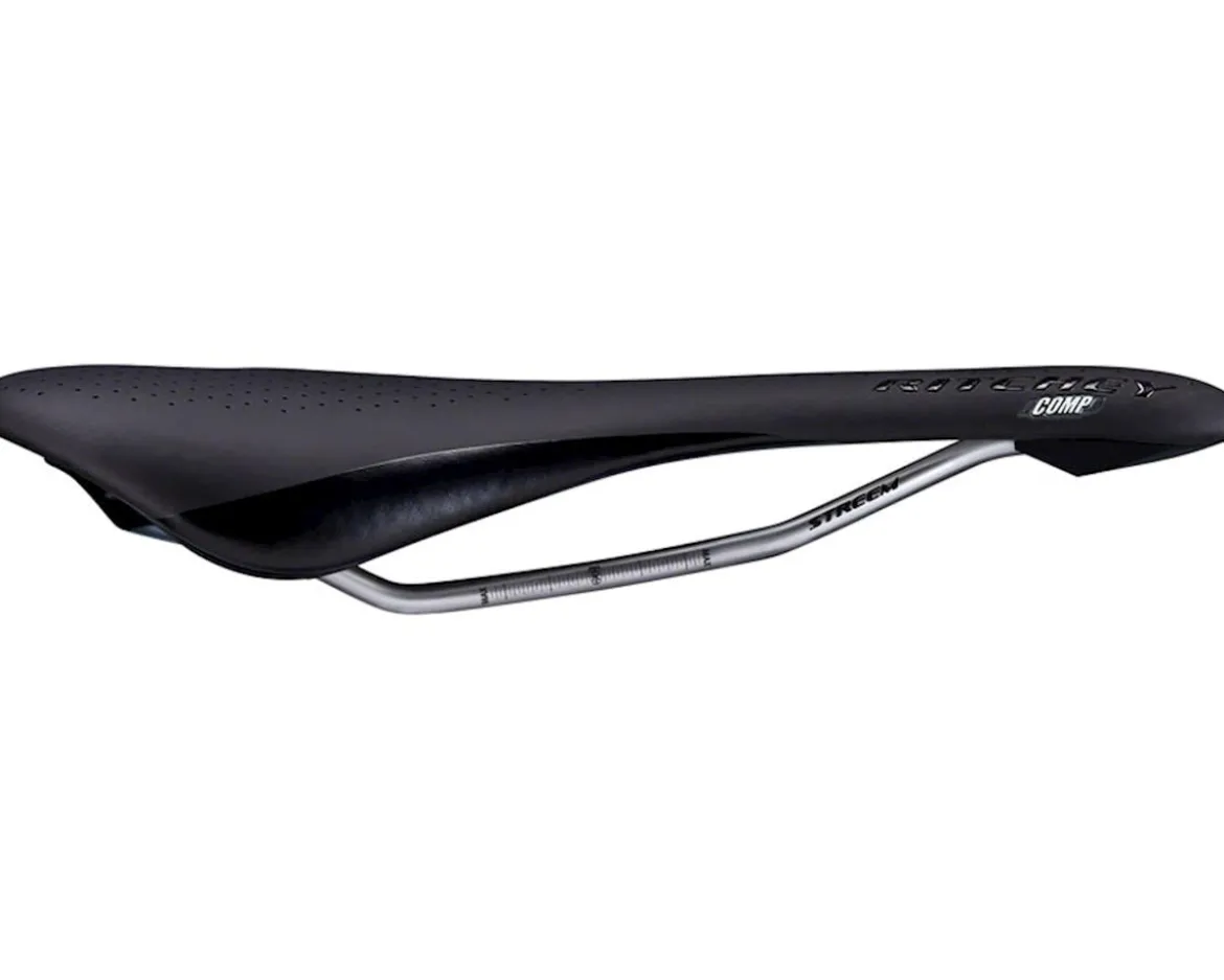 Ritchey Comp Streem Saddle (Black) (Steel Rails) (132mm)