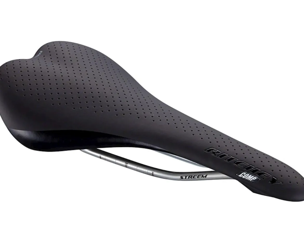 Ritchey Comp Streem Saddle (Black) (Steel Rails) (132mm)