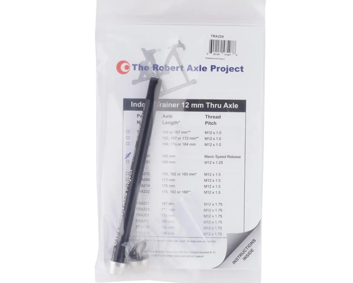 Robert Axle Project 12mm Trainer Thru-Axle (Black) (Mavic) (165mm)