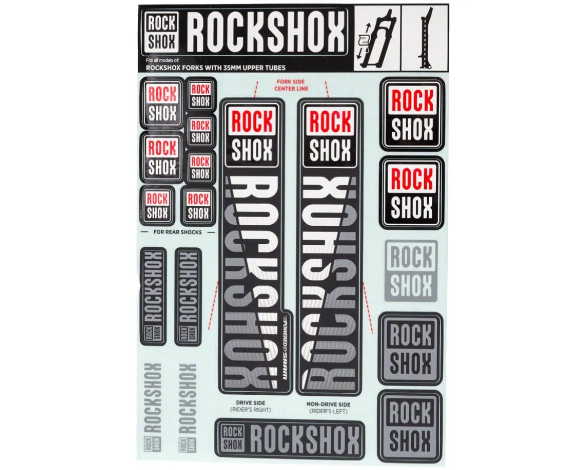 RockShox Decal Kit (35m) (White)